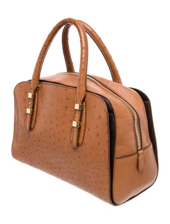 Salvatore Ferragamo Ostrich Top Handle Bag
