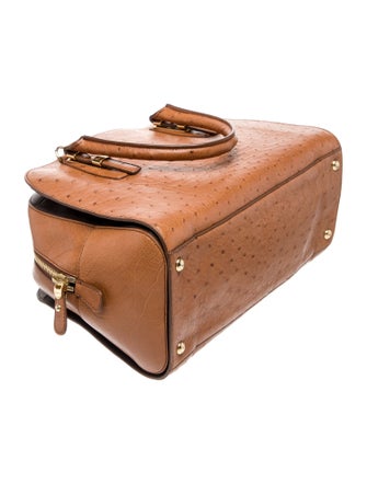 Salvatore Ferragamo Ostrich Top Handle Bag