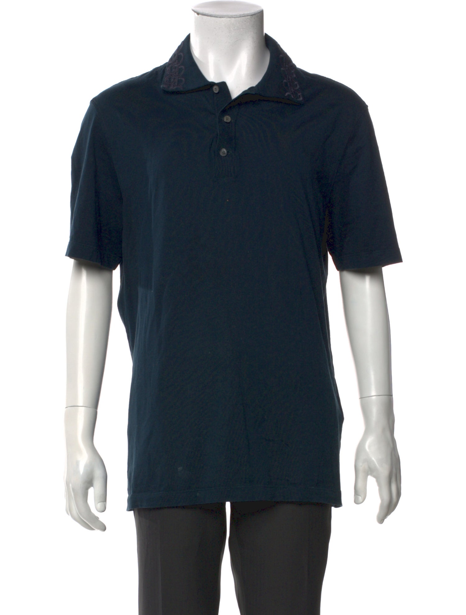 Salvatore Ferragamo Collar Short Sleeve Polo Shirt