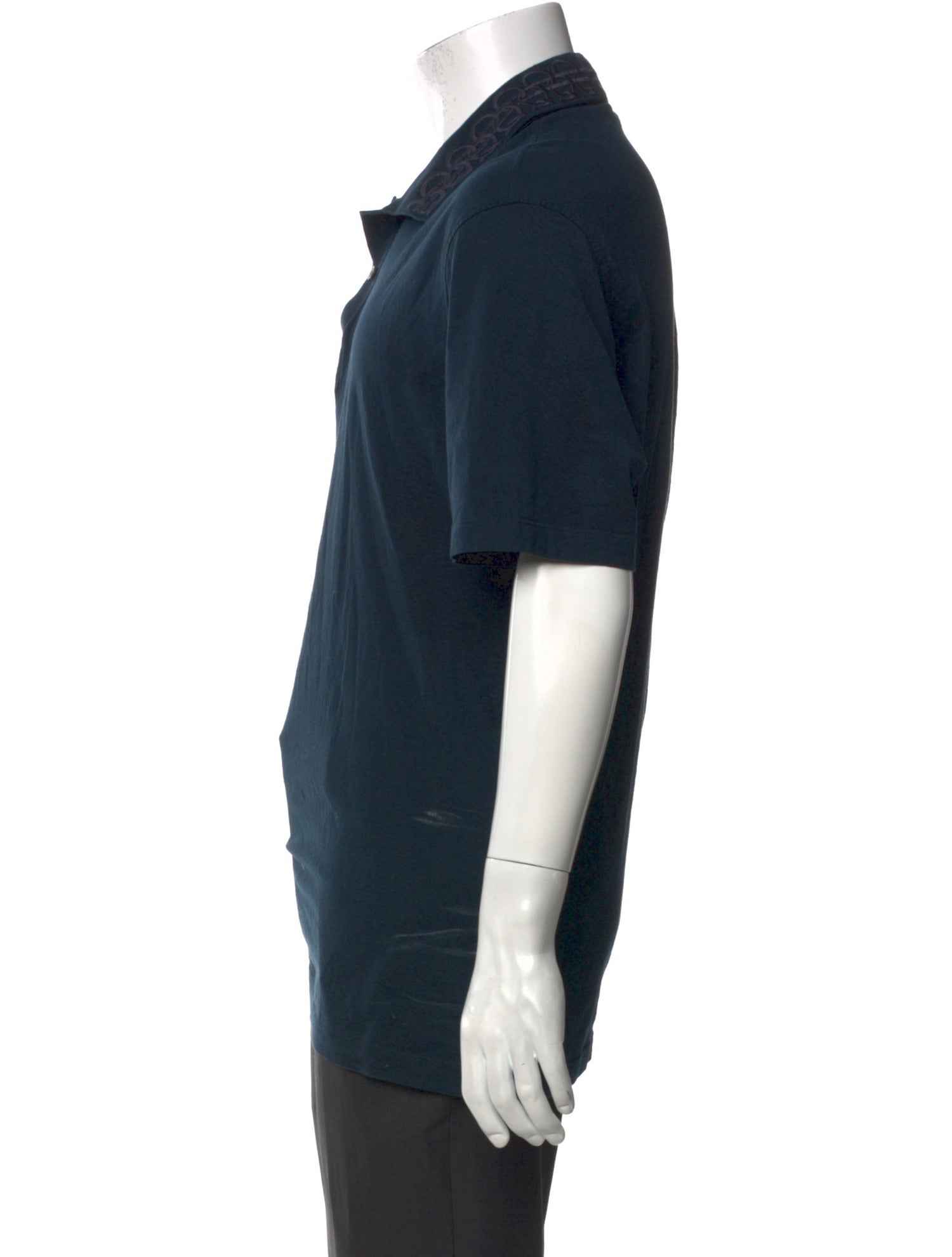 Salvatore Ferragamo Collar Short Sleeve Polo Shirt