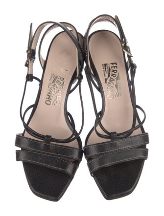 Salvatore Ferragamo Leather Slingback Sandals