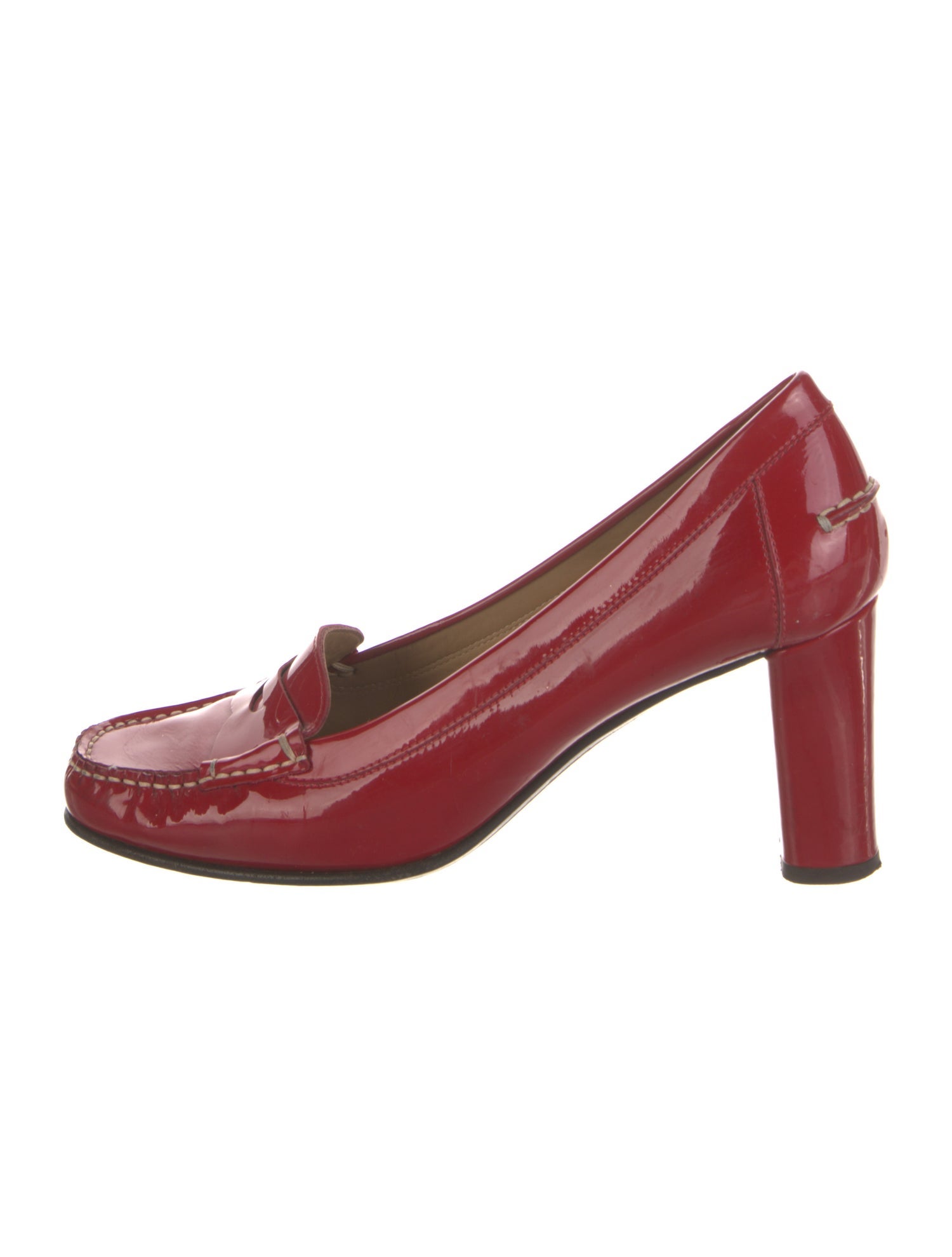 Salvatore Ferragamo Patent Leather Cutout Accent Pumps