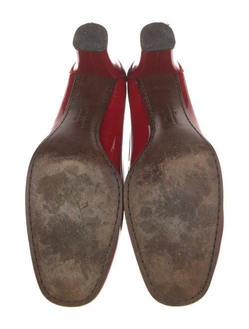 Salvatore Ferragamo Patent Leather Cutout Accent Pumps