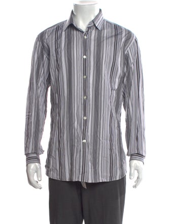 Salvatore Ferragamo Striped Long Sleeve Shirt
