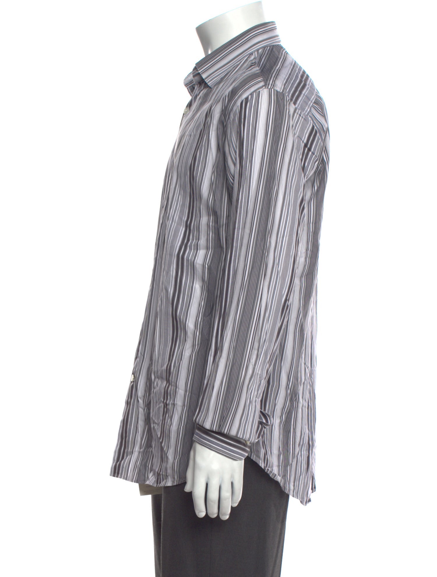 Salvatore Ferragamo Striped Long Sleeve Shirt