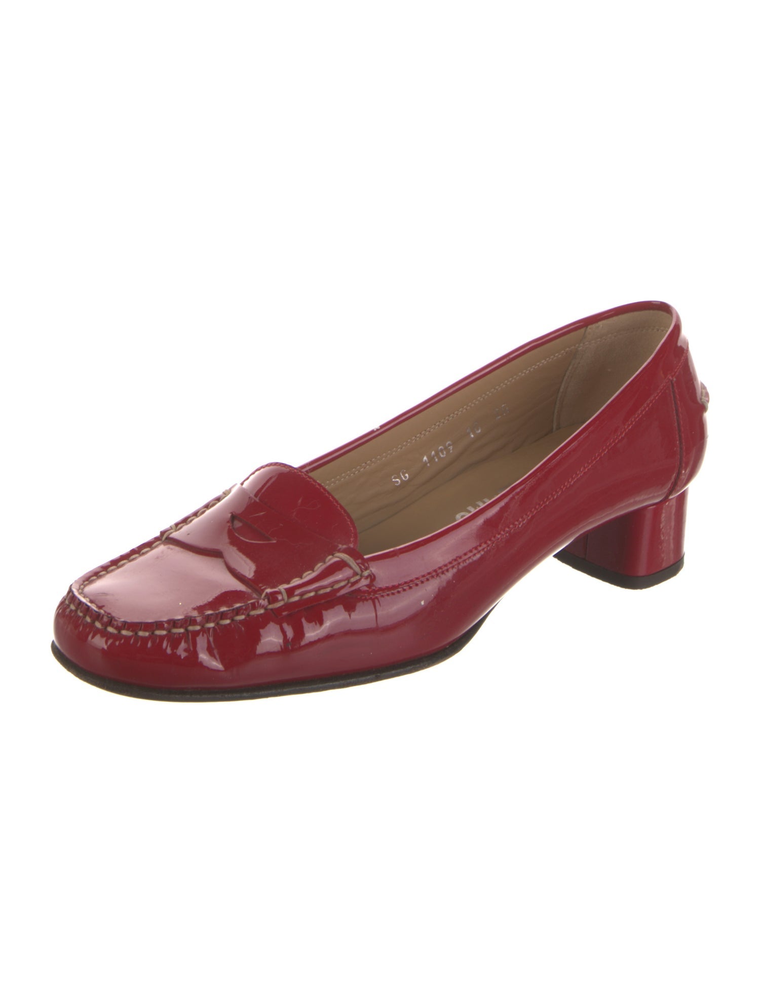 Salvatore Ferragamo Patent Leather Cutout Accent Pumps