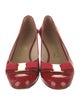 Salvatore Ferragamo Patent Leather Bow Accents Pumps