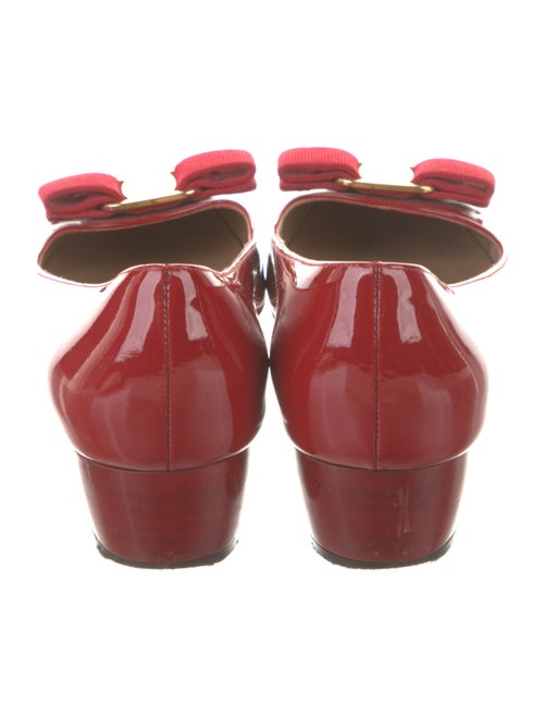 Salvatore Ferragamo Patent Leather Bow Accents Pumps