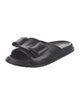 Salvatore Ferragamo Leather Bow Accents Slides