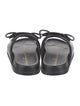 Salvatore Ferragamo Leather Bow Accents Slides