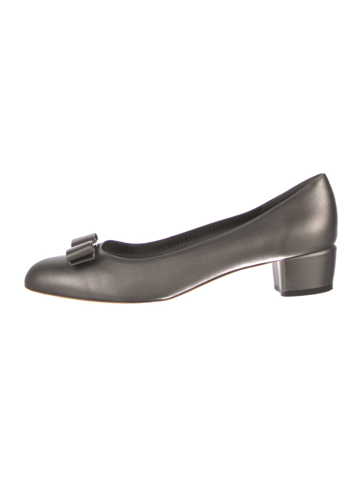 Salvatore Ferragamo Leather Bow Accents Pumps