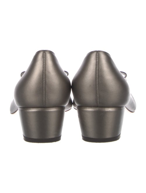 Salvatore Ferragamo Leather Bow Accents Pumps