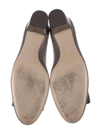 Salvatore Ferragamo Leather Bow Accents Pumps