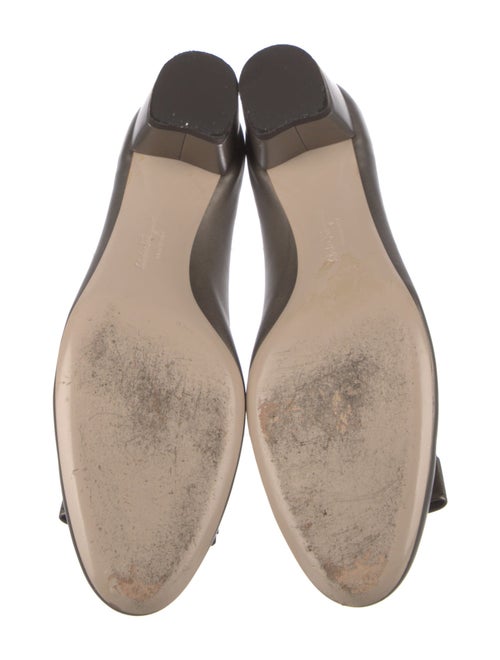 Salvatore Ferragamo Leather Bow Accents Pumps