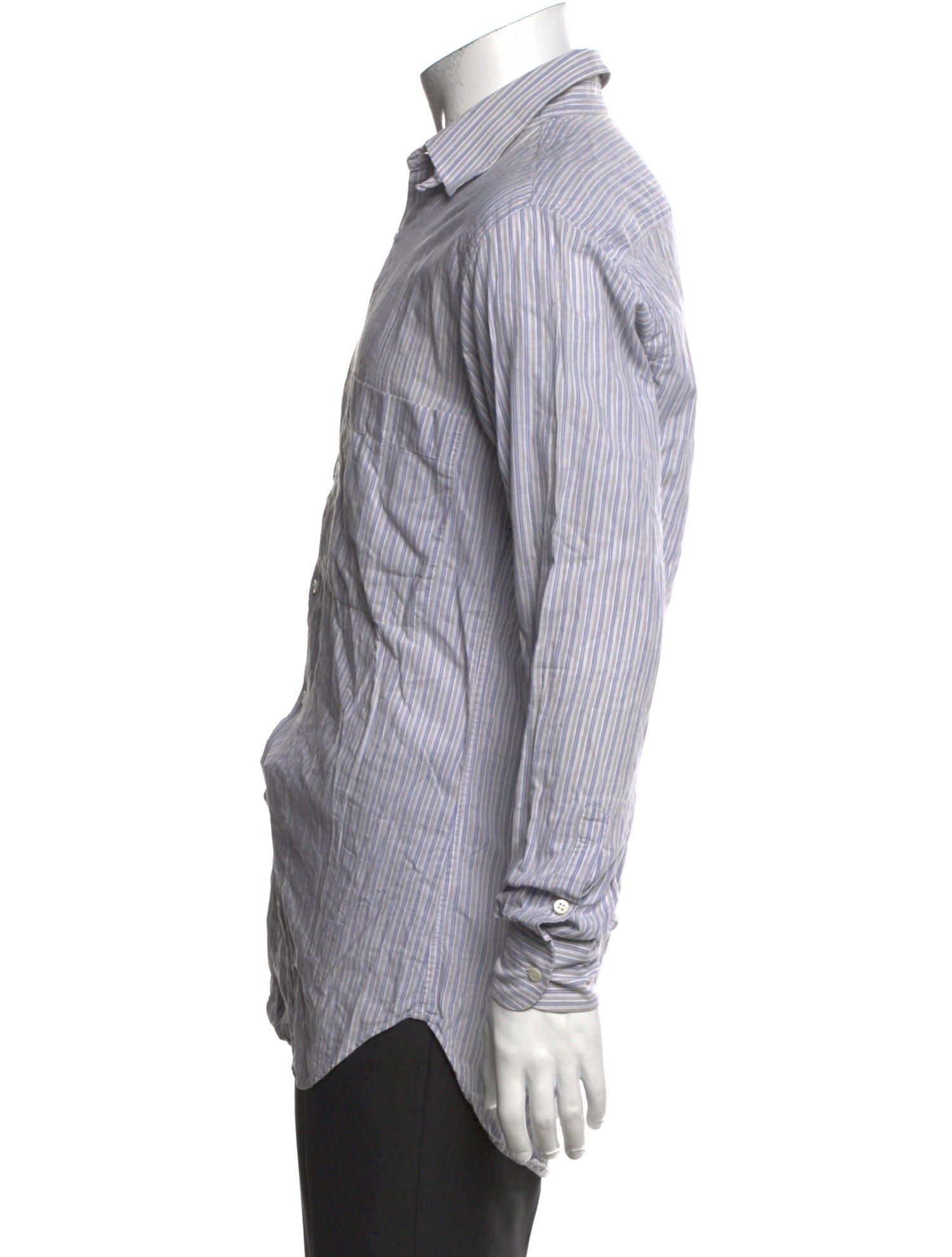 Salvatore Ferragamo Striped Long Sleeve Dress Shirt