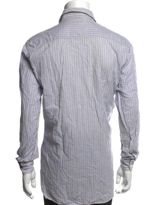 Salvatore Ferragamo Striped Long Sleeve Dress Shirt