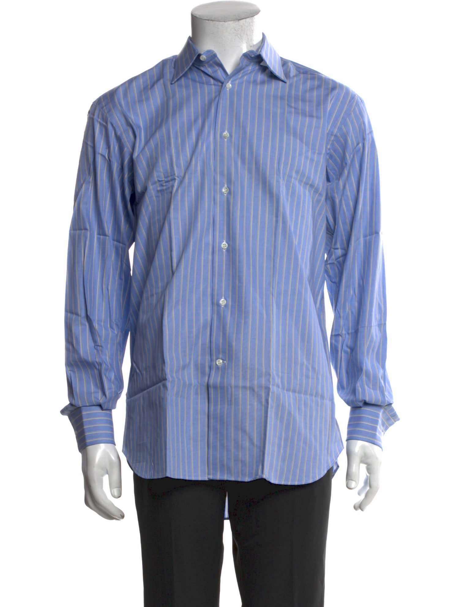 Salvatore Ferragamo Striped Long Sleeve Dress Shirt w/ Tags