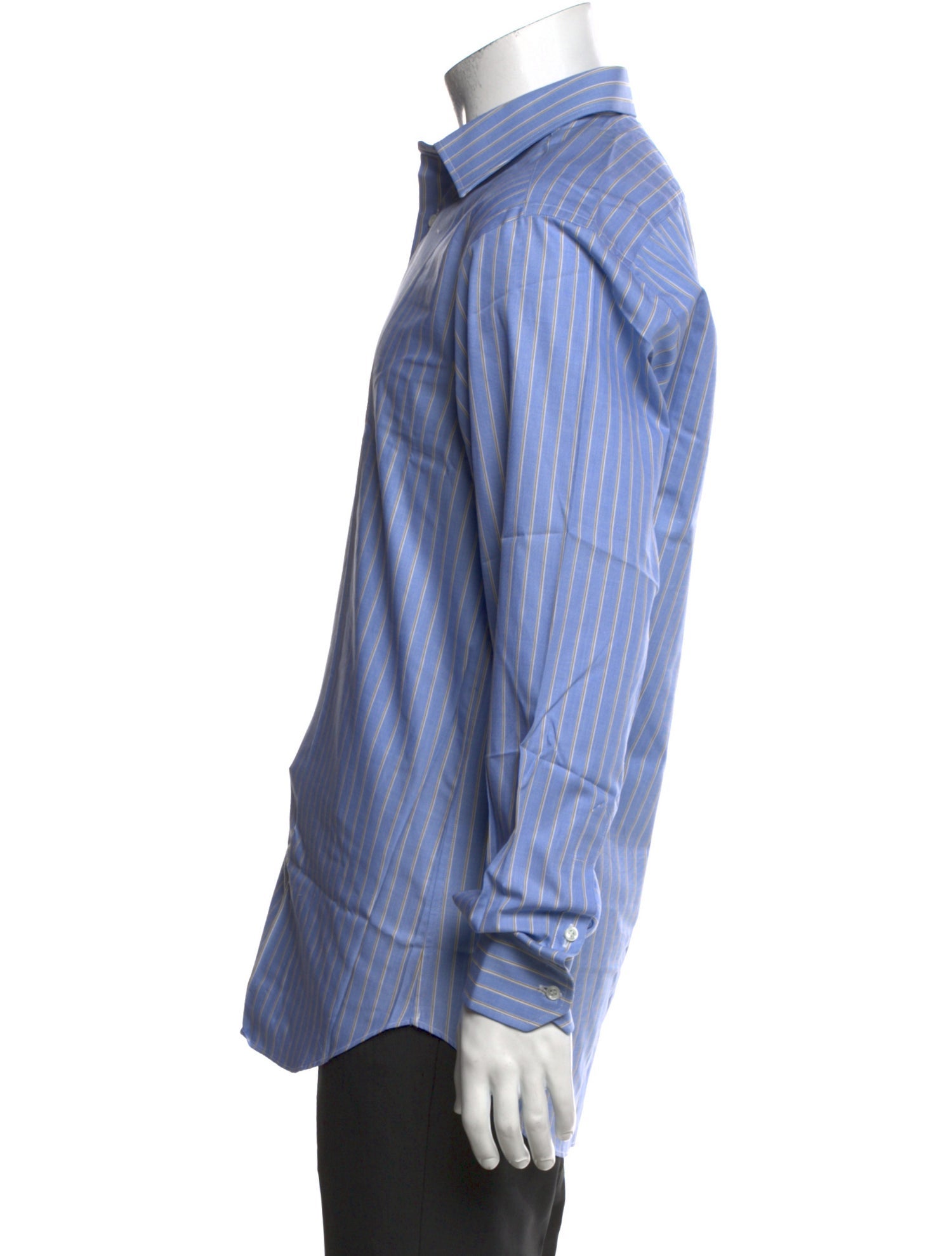 Salvatore Ferragamo Striped Long Sleeve Dress Shirt w/ Tags