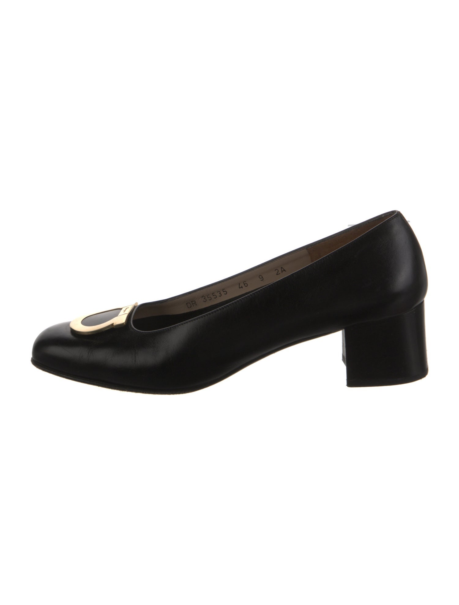 Salvatore Ferragamo Gancini Logo Leather Pumps