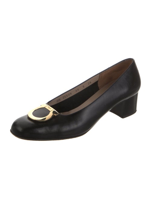 Salvatore Ferragamo Gancini Logo Leather Pumps