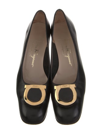 Salvatore Ferragamo Gancini Logo Leather Pumps