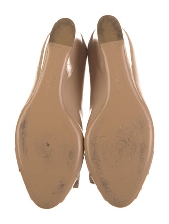 Salvatore Ferragamo Patent Leather Bow Accents Pumps