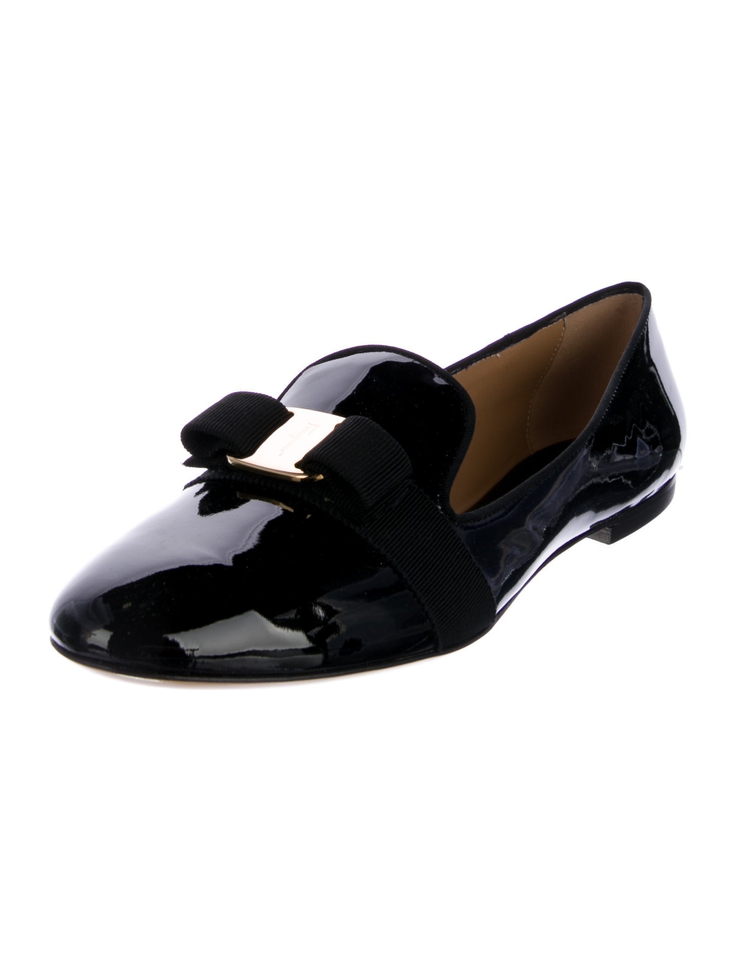 Salvatore Ferragamo Vara Bow Accent Patent Leather Loafers