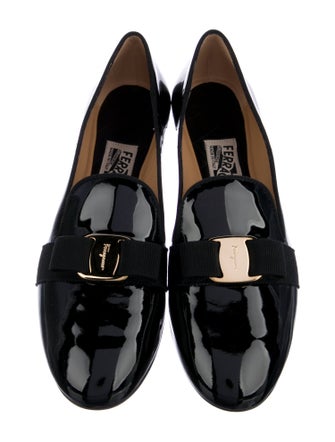 Salvatore Ferragamo Vara Bow Accent Patent Leather Loafers