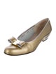 Salvatore Ferragamo Vara Bow Accent Leather Ballet Flats