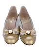 Salvatore Ferragamo Vara Bow Accent Leather Ballet Flats