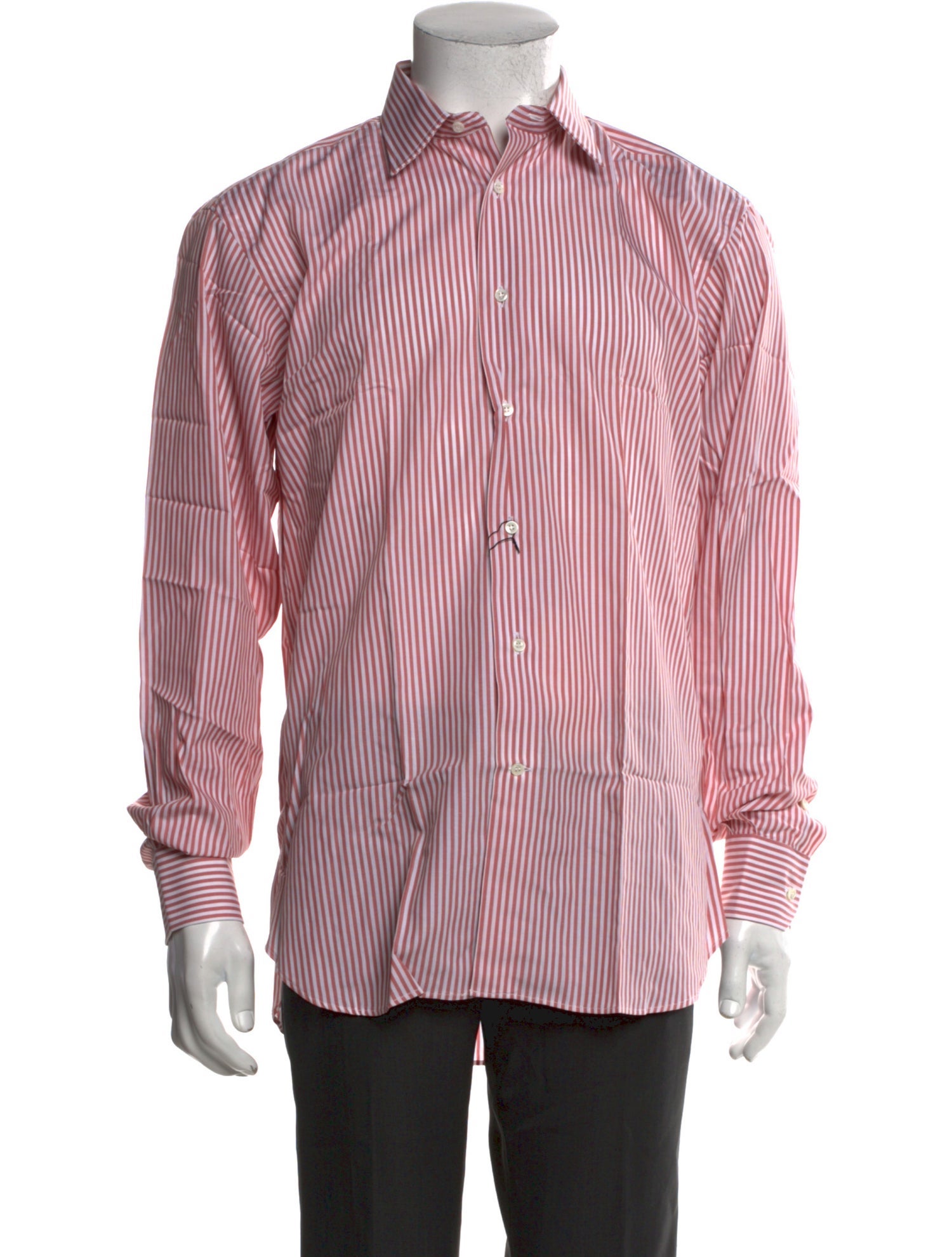 Salvatore Ferragamo Striped Long Sleeve Dress Shirt w/ Tags