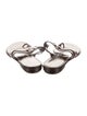 Salvatore Ferragamo Gancini Logo Leather Slides