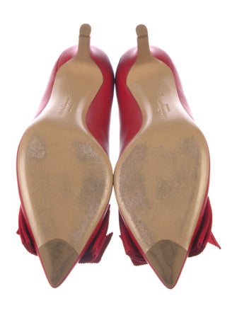 Salvatore Ferragamo Vara Bow Accent Leather Pumps