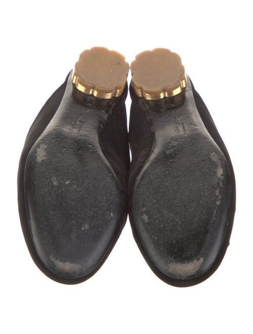 Salvatore Ferragamo Velvet Bow Accents Mules