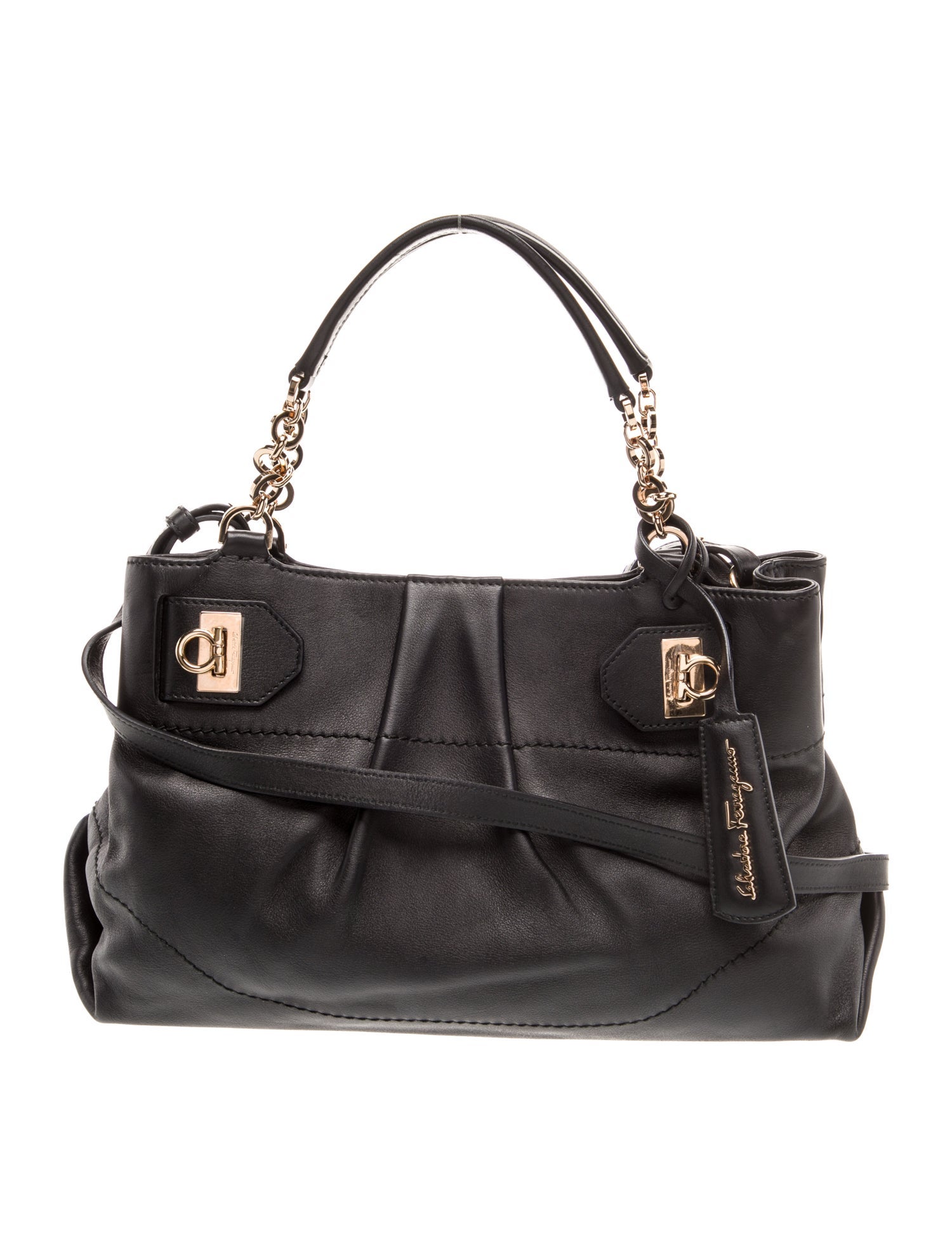 Salvatore Ferragamo Leather Top Handle Bag