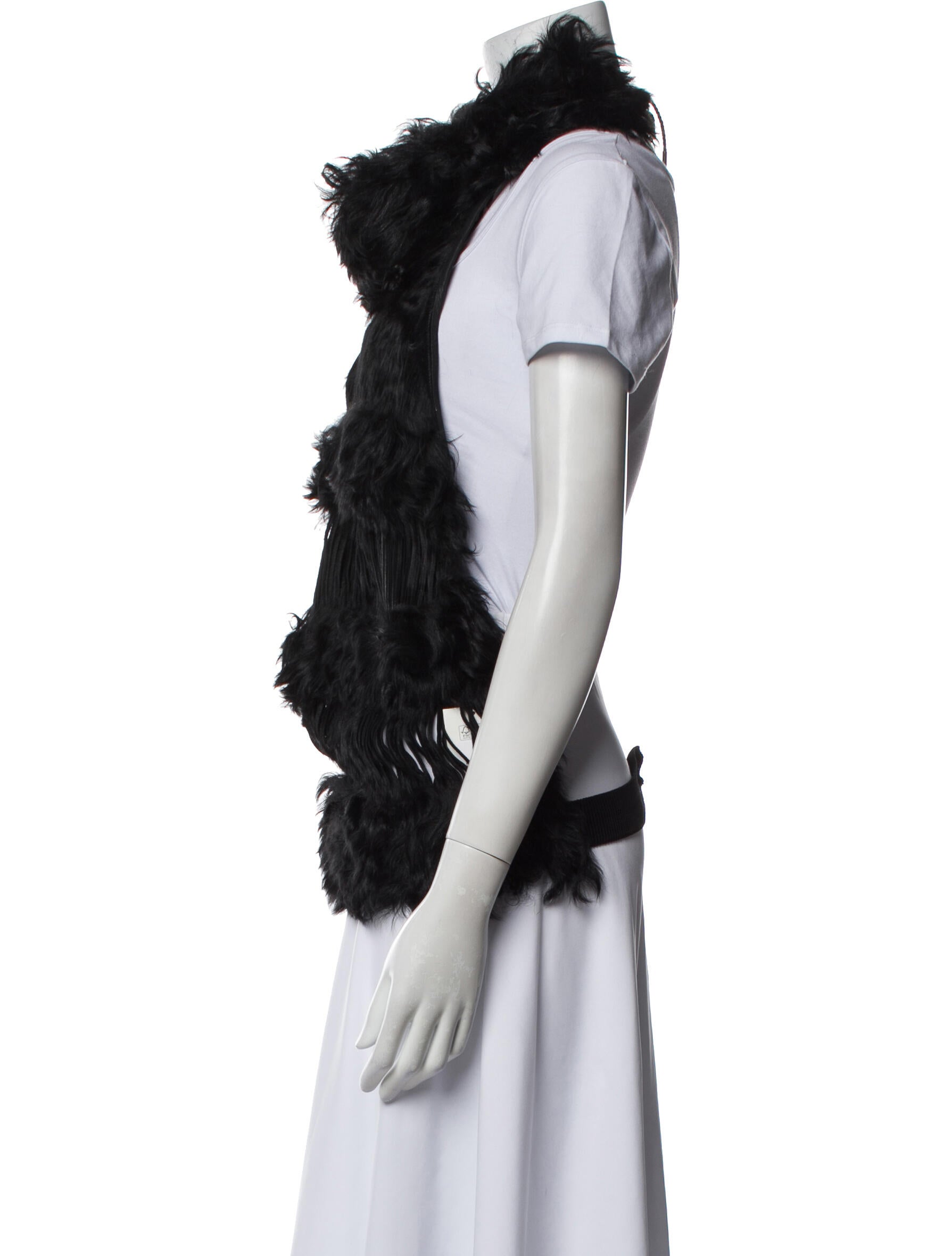 Salvatore Ferragamo Lamb Leather Mock Neck Blouse w/ Tags