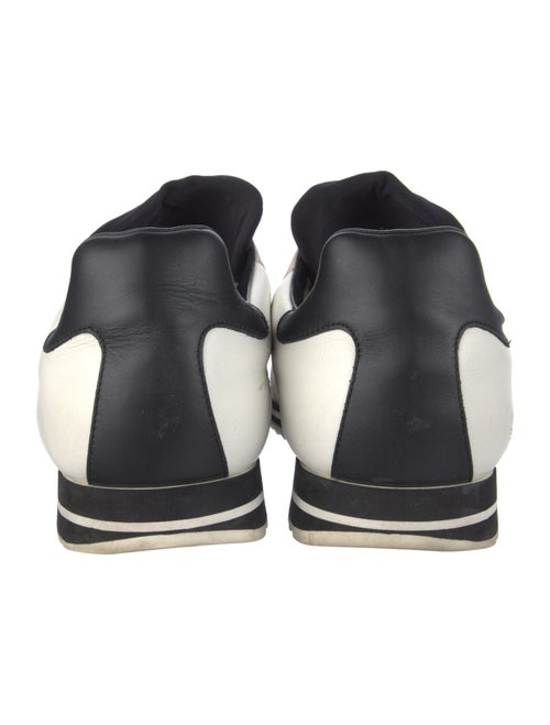 Salvatore Ferragamo Leather Graphic Print Sneakers