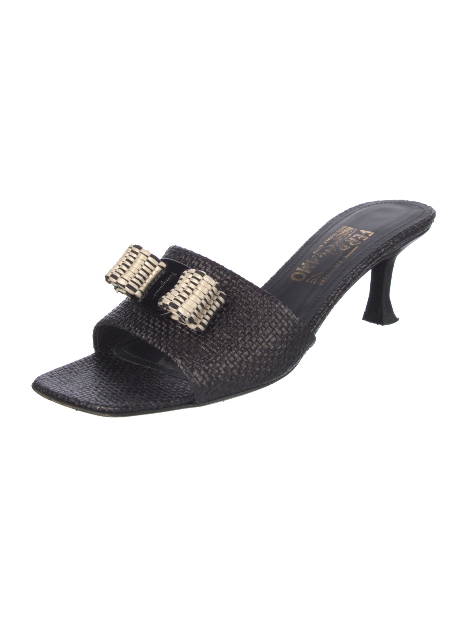 Salvatore Ferragamo Leather Slides