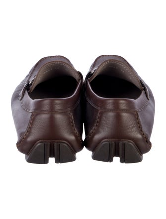 Salvatore Ferragamo Gancini Logo Leather Drivers