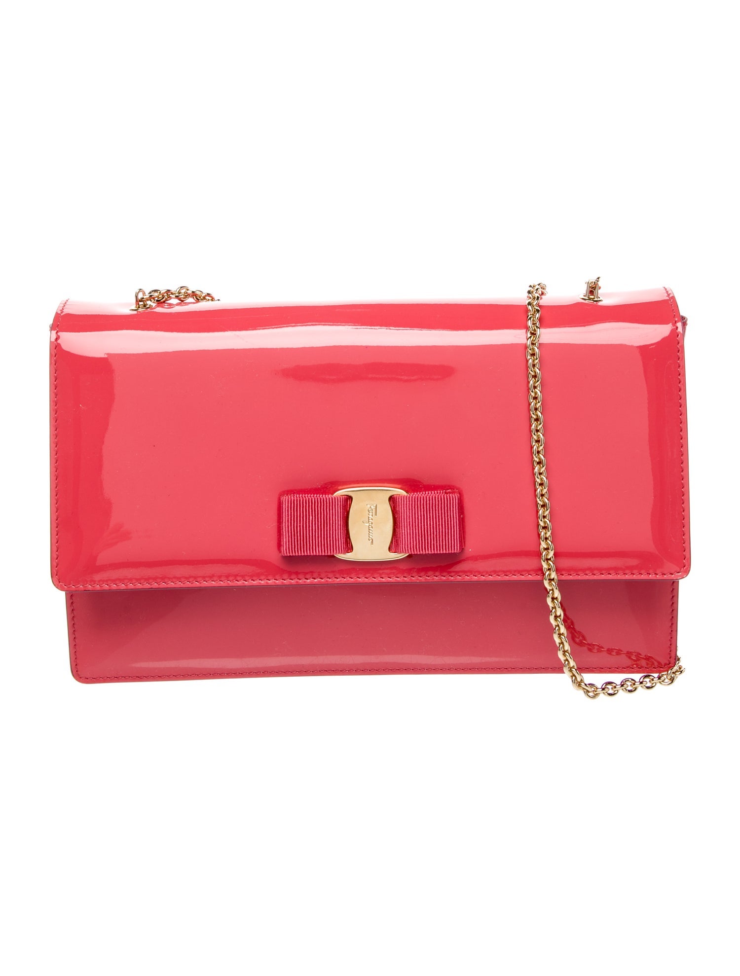 Salvatore Ferragamo Patent Leather Shoulder Bag