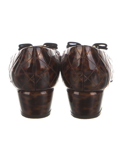 Salvatore Ferragamo Patent Leather Animal Print Pumps