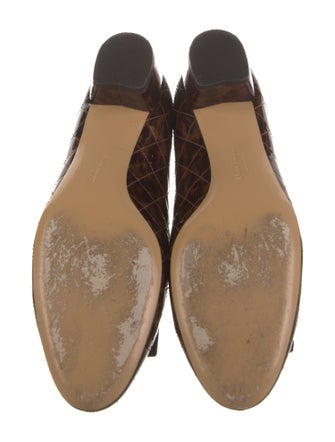 Salvatore Ferragamo Patent Leather Animal Print Pumps