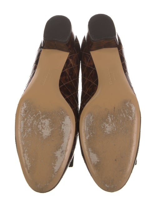 Salvatore Ferragamo Patent Leather Animal Print Pumps