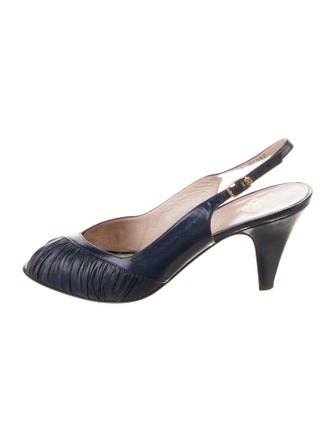 Salvatore Ferragamo Leather Slingback Pumps