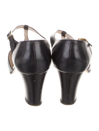 Salvatore Ferragamo Leather Slingback Pumps