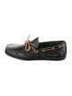 Salvatore Ferragamo Leather Bow Accents Moccasins