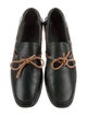 Salvatore Ferragamo Leather Bow Accents Moccasins