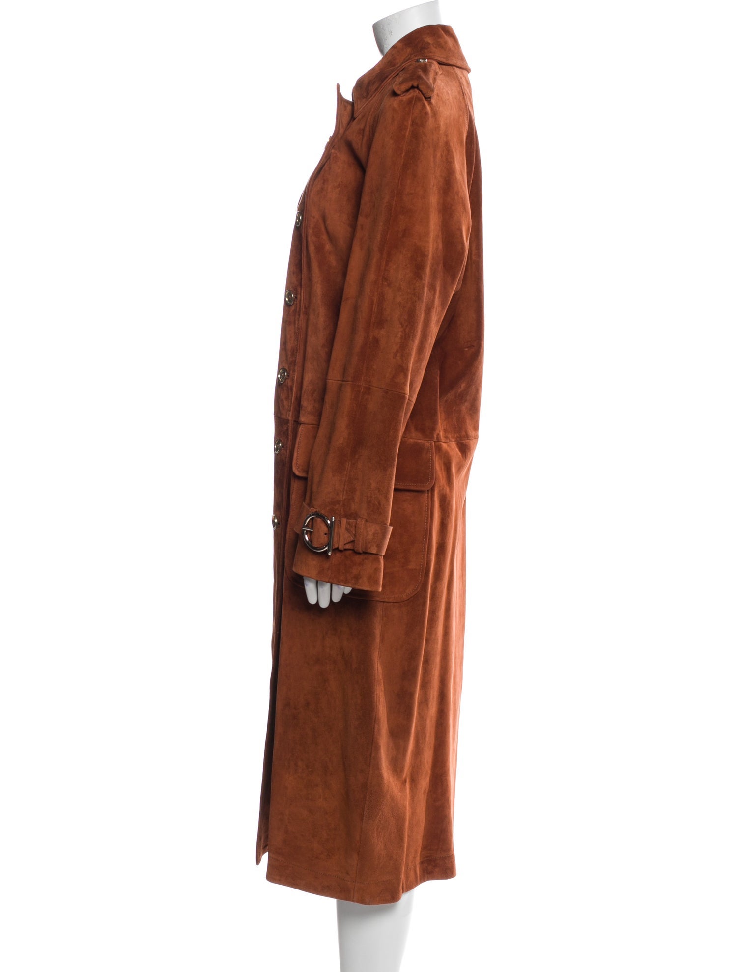 Salvatore Ferragamo Vintage Leather Trench Coat