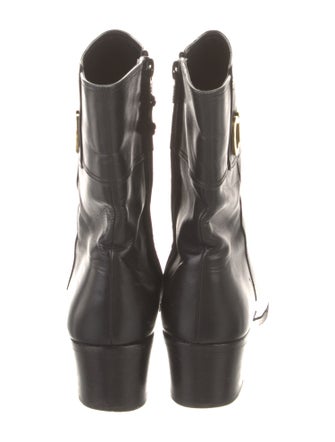 Salvatore Ferragamo Leather Moto Boots