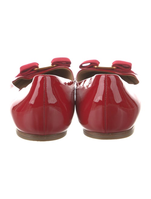 Salvatore Ferragamo Vara Bow Accent Patent Leather Flats